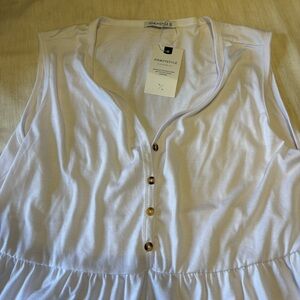 NWT Peplum Top. White. Size XL